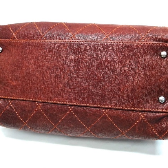 CHANEL Handbag Wild Stitch Brown Caviar Skin w/ authentication Card - Picture 7 of 8